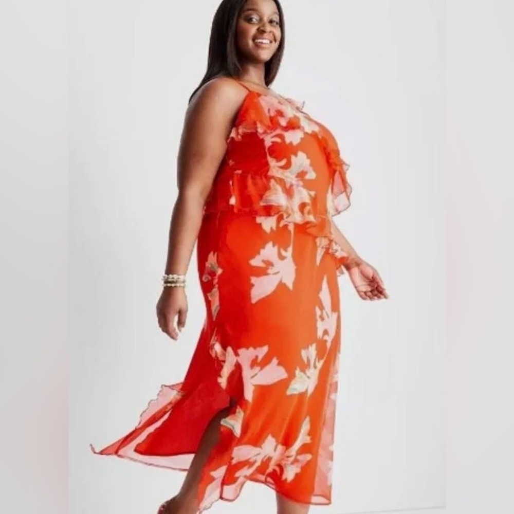 🪻 NWT Future Collective Floral Maxi Dress Size XXL - Picture 3 of 8